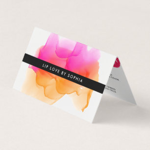 Watercolor Lip Product Distributor Tips & Tricks Business Card