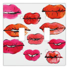 Watercolor lips pattern