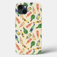 Watercolor Liquor Bottle Pattern
