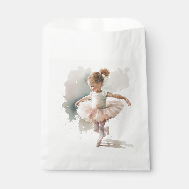 Watercolor Little Ballerina Favour Bag (Front)