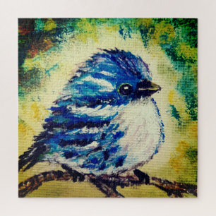 Watercolor - Little Blue Bird Jigsaw Puzzle