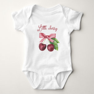 Watercolor little cherry baby bodysuit