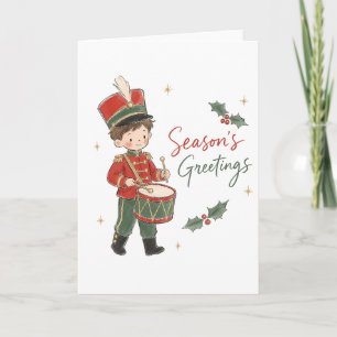 Watercolor Little Drummer Boy Card