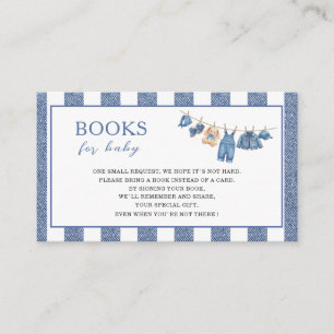   Watercolor little hunter baby shower books for b Enclosure Card