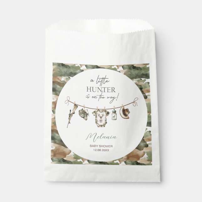    Watercolor Little Hunter  baby shower Favour Bag (Front)