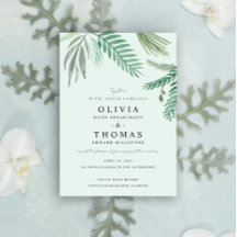Watercolor Little Palm Destination Wedding