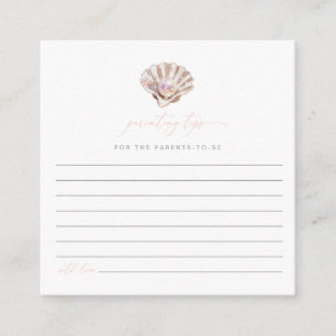 Watercolor Little Pearl Parenting Tips Enclosure Card