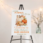 Watercolor Little Pumpkin Baby Shower Welcome 
