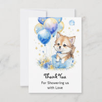 Watercolor Little Wolf Baby Shower