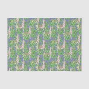 Watercolor Llama & Catus Pattern Tissue Paper