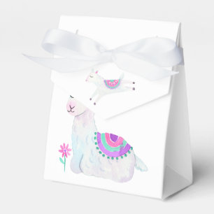 Watercolor Llama Kids Birthday Party Favour Box