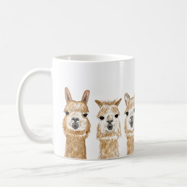 Watercolor llama mug (Left)
