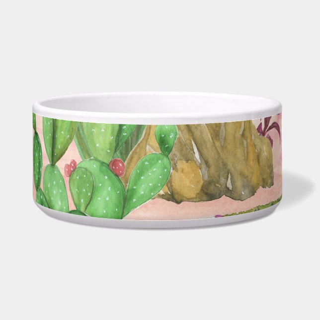 Watercolor llamas and cacti pattern. (Front)
