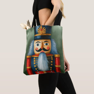 Watercolor llustrated Christmas Nutcracker Tote Bag