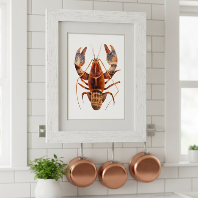 Watercolor Lobster Crustaceancore Poster (Creator Uploaded)