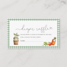   Watercolor Locally grown baby shower diaper raff