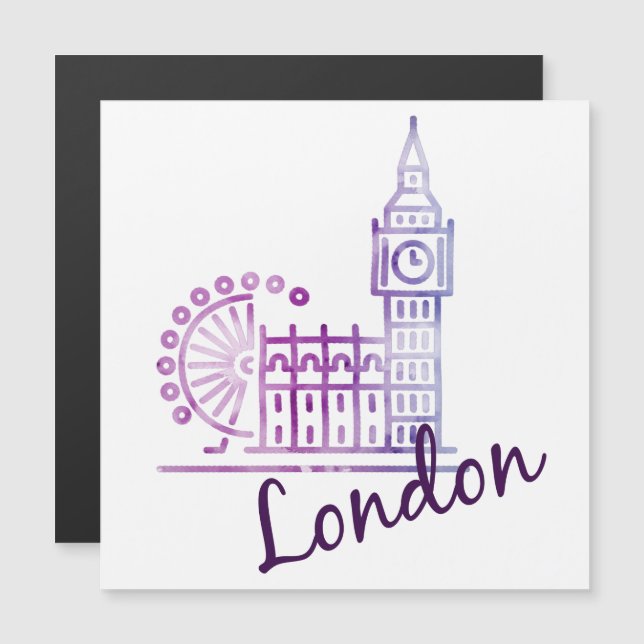 Watercolor London, Big Ben (Front/Back)