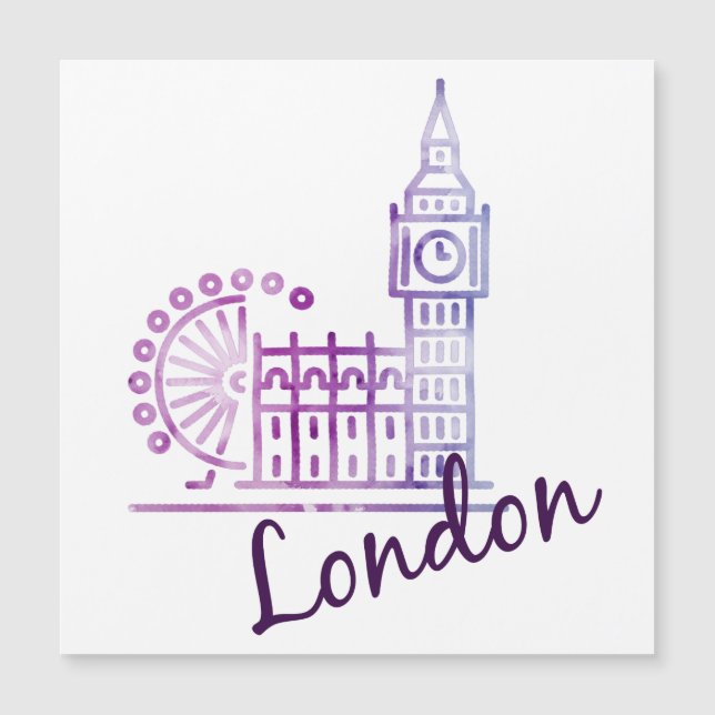 Watercolor London, Big Ben (Front)