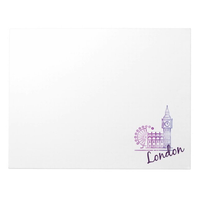 Watercolor London, Big Ben Notepad (Front)