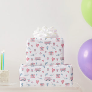 Watercolor London Pattern Wrapping Paper