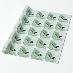 Watercolor Loon Wilderness Bird Nature Wrapping Paper