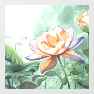 Watercolor Lotus Canvas Print