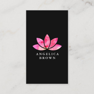 Watercolor Lotus Flower Business Card