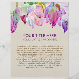 Watercolor Lotus Flower Flyer