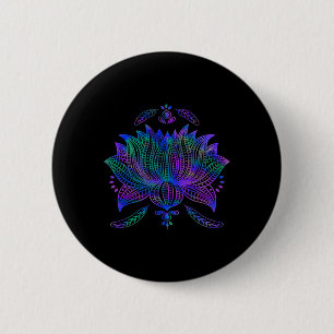 Watercolor Lotus Flower Pretty Yoga 6 Cm Round Badge