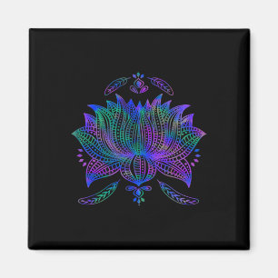Watercolor Lotus Flower Pretty Yoga Magnet