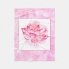 Watercolor Lotus Small Blanket