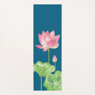 Watercolor Lotus Yoga Mat