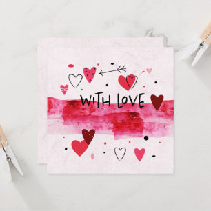 Watercolor love invitation
