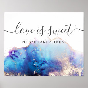 Watercolor Love Is Sweet Wedding Sign
