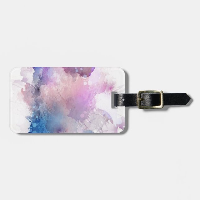 Watercolor Luggage Tag (Front Horizontal)