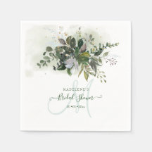 Watercolor Lush Greenery Bridal Shower