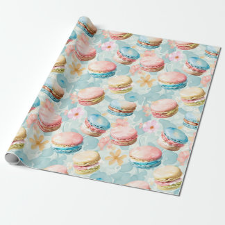 Watercolor Macarons Pattern Wrapping Paper