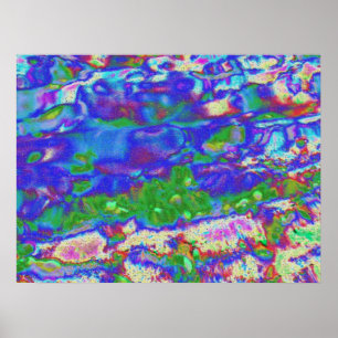 Watercolor Magic, digital abstract Poster