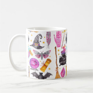 Watercolor magic icons. Hand drawn, doodle, sketch Coffee Mug