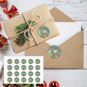 Watercolor Magical  Classic Round Sticker