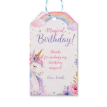 Watercolor Magical Unicorn Birthday