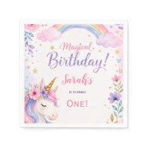 Watercolor Magical Unicorn Birthday