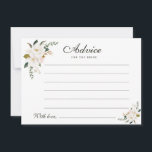 watercolor magnolia floral advice card<br><div class="desc">A simple floral design with beautiful magnolia watercolor flowers. Feel free to change the colours and text details.</div>