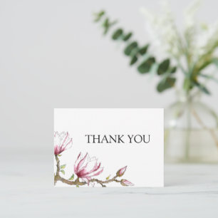 Watercolor Magnolia Thank You Card