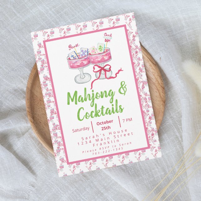 Watercolor Mahjong Grandmillennial Cocktail Party (Creator Uploaded)