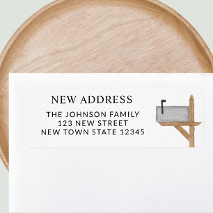 Watercolor Mailbox New Address Return Address Label