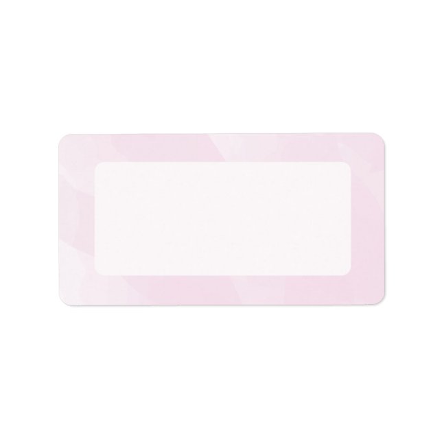 Watercolor Mailing Label, Pink Label (Front)