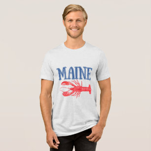 Watercolor Maine Lobster Tri-Blend Shirt
