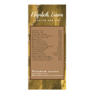 Watercolor Makeup Artist Hair Salon Rack Card