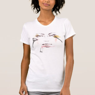 Watercolor Makeup Face T-Shirt